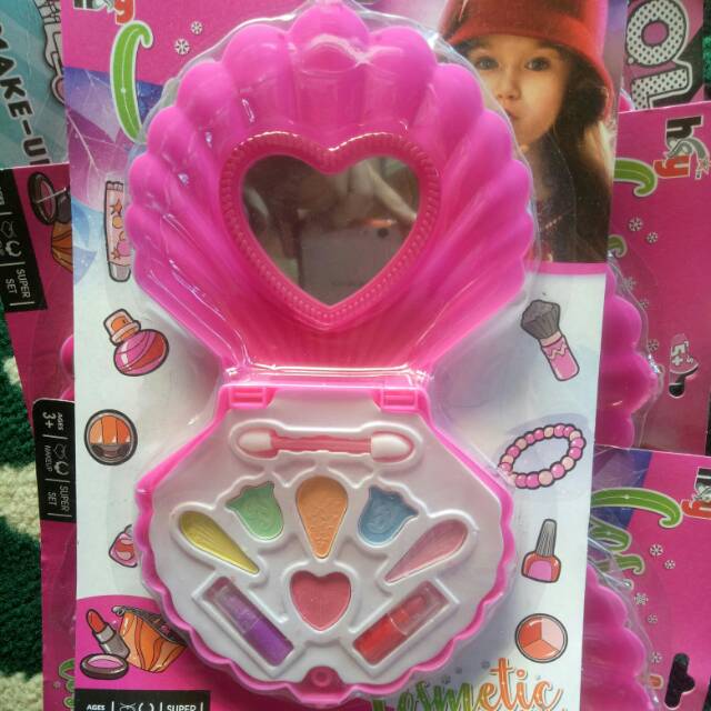 MAINAN ANAK PEREMPUAN MAKE UP KACA MAINAN PERLENGKAPAN MAKE UP RIAS SALON ANAK ADA KACA
