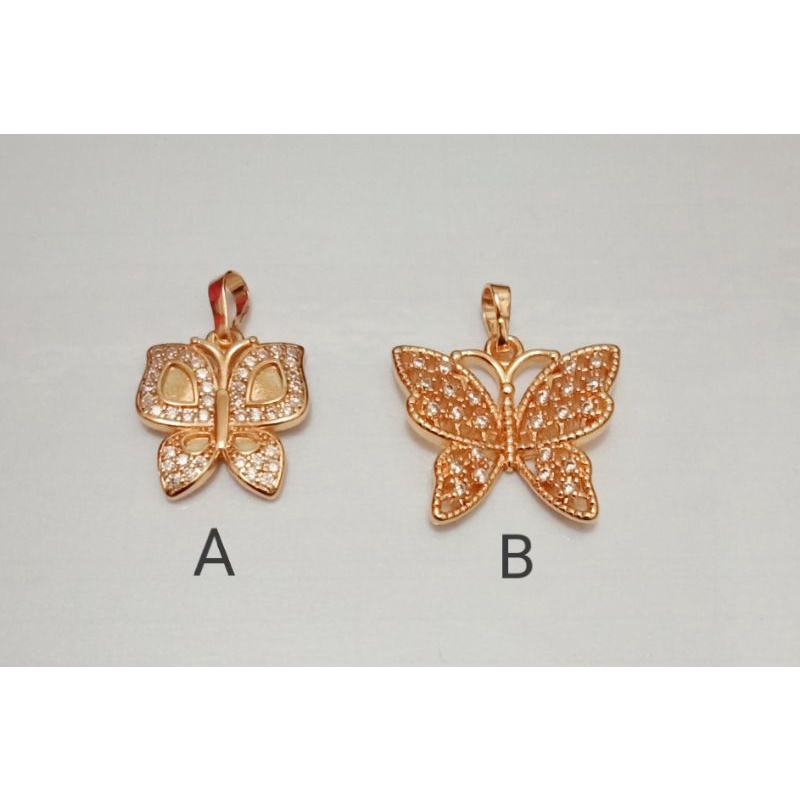 NAL68. Liontin xuping Kalung wanita lapis emas dgn mata zircon