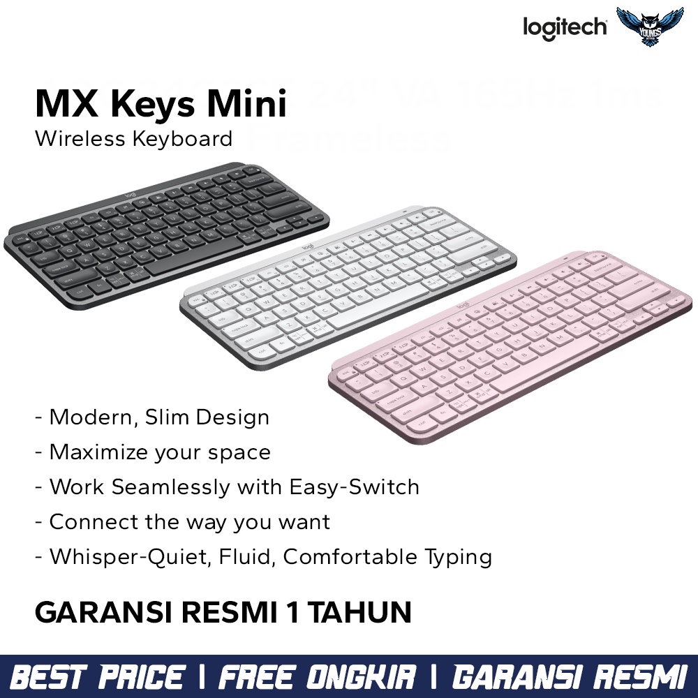 Logitech MX Keys Mini | Wireless Illuminated Keyboard Bluetooth