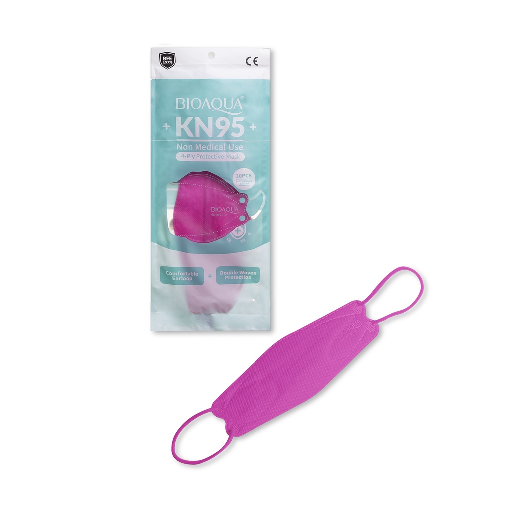 BIOAQUA Mask Earloop Dewasa Disposable Mask Kesehatan Medis Kf 94 10 Pcs Original