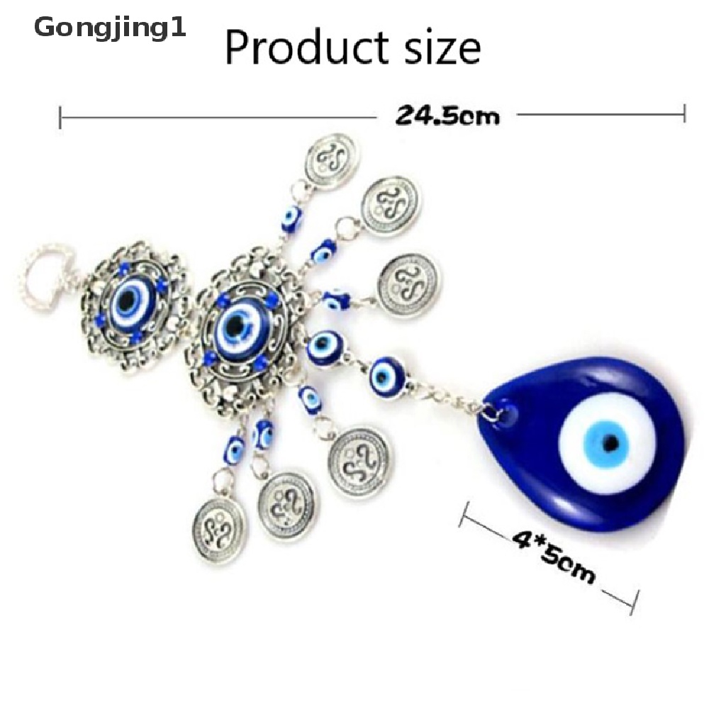 Gongjing1 Lonceng Angin Gantung Model Mata Jahat Turki Untuk Dekorasi Rumah