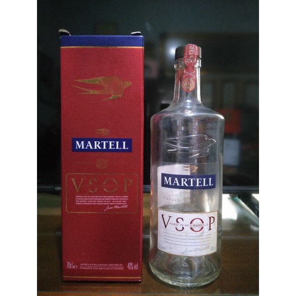 Botol bekas - Martell+Box