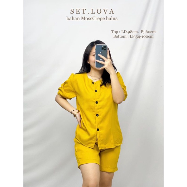 BAJU SET WANITA SETELAN CEWEK LOVA FASHION SANTAI PREMIUM