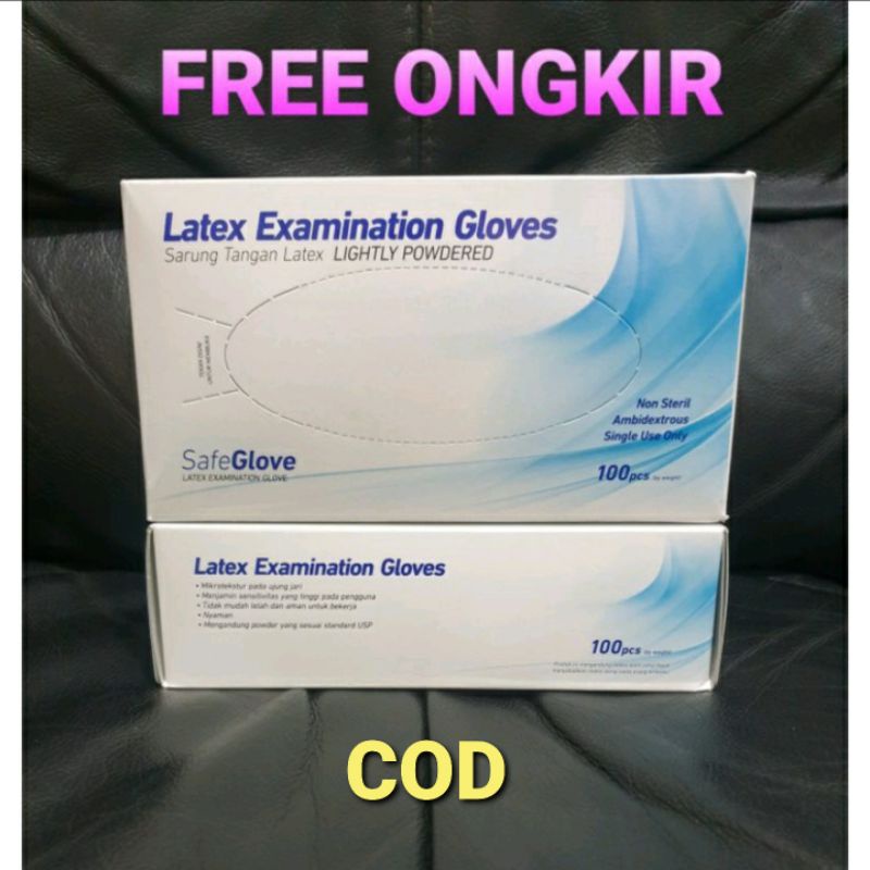 SARUNG TANGAN LATEX EXCAMINATION GLOVE 50 PASANG