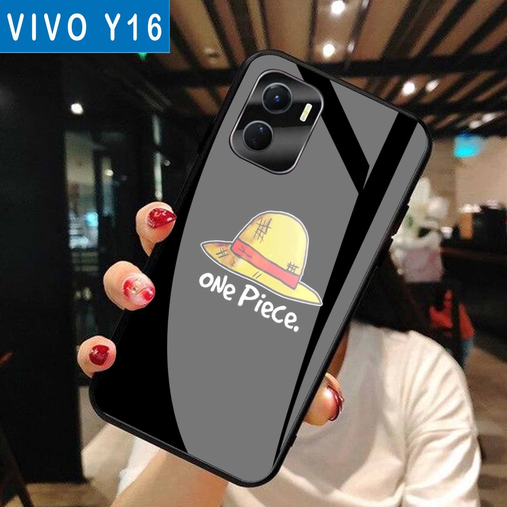 (S44) Case  Glass VIVO Y16 - casing Terbaru handphone - VIVO Y16  - pelindung handphone - VIVO Y16
