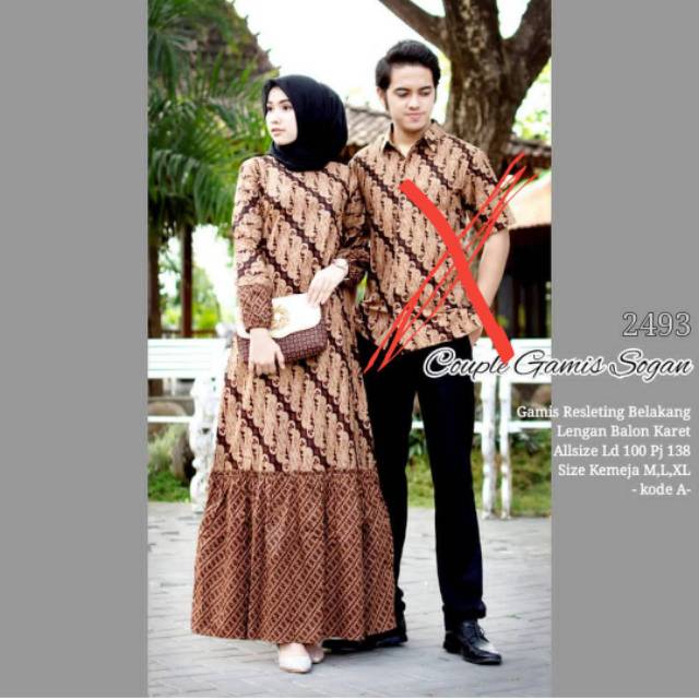 GROSIR BATIK COUPLE GAMIS SOGAN