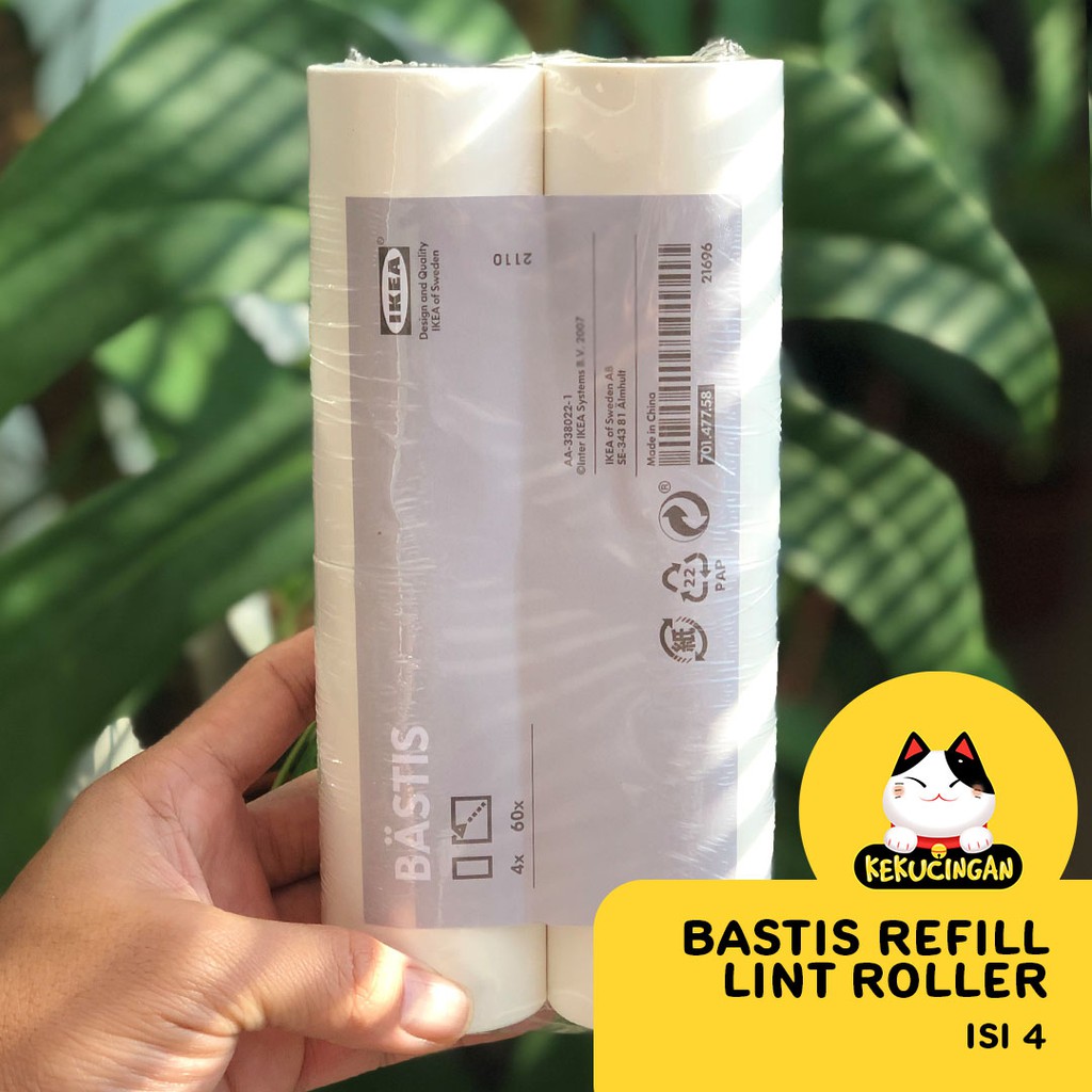 REFILL ROLL Pembersih Bulu Kucing Lint Roller BASTIS IKEA isi 4