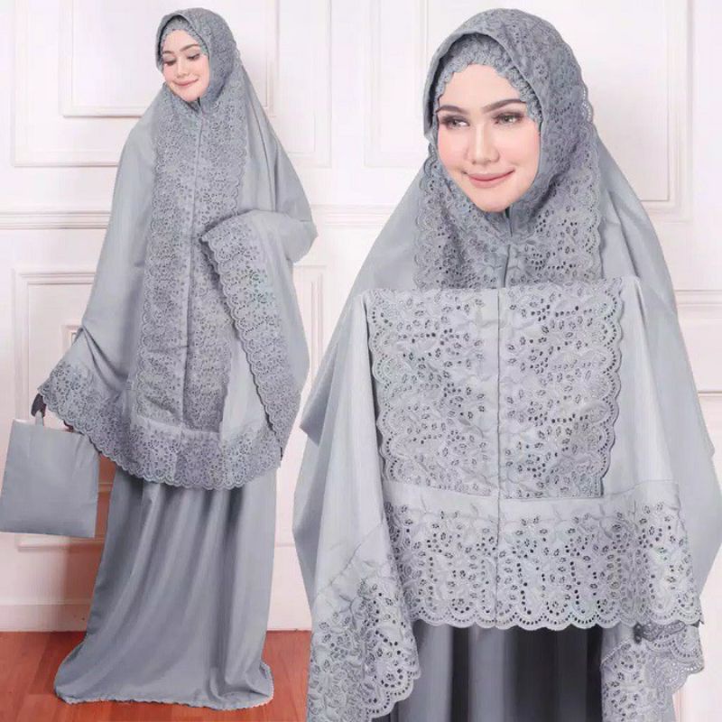 mukena dewasa Fatimah  bordir katun premium couple