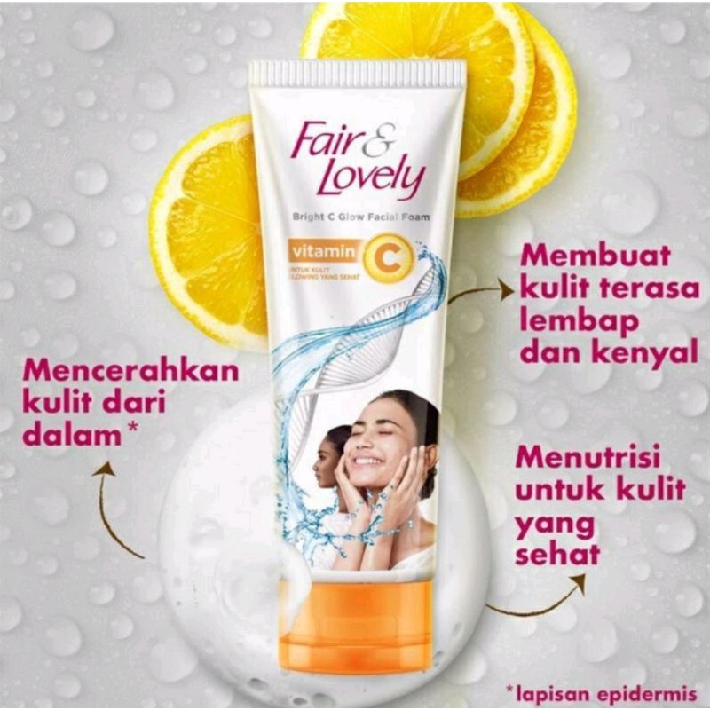 BPOM FAIR &amp; LOVELY / GLOW &amp; LOVELY MULTI VITAMIN FACIAL FOAM  100g / SABUN CUCI MUKA