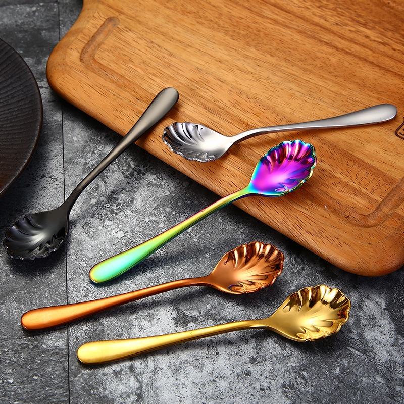 KIYOTE Sendok Kue Teh Dessert / Cake Tea Spoon Stainless Unik Cantik