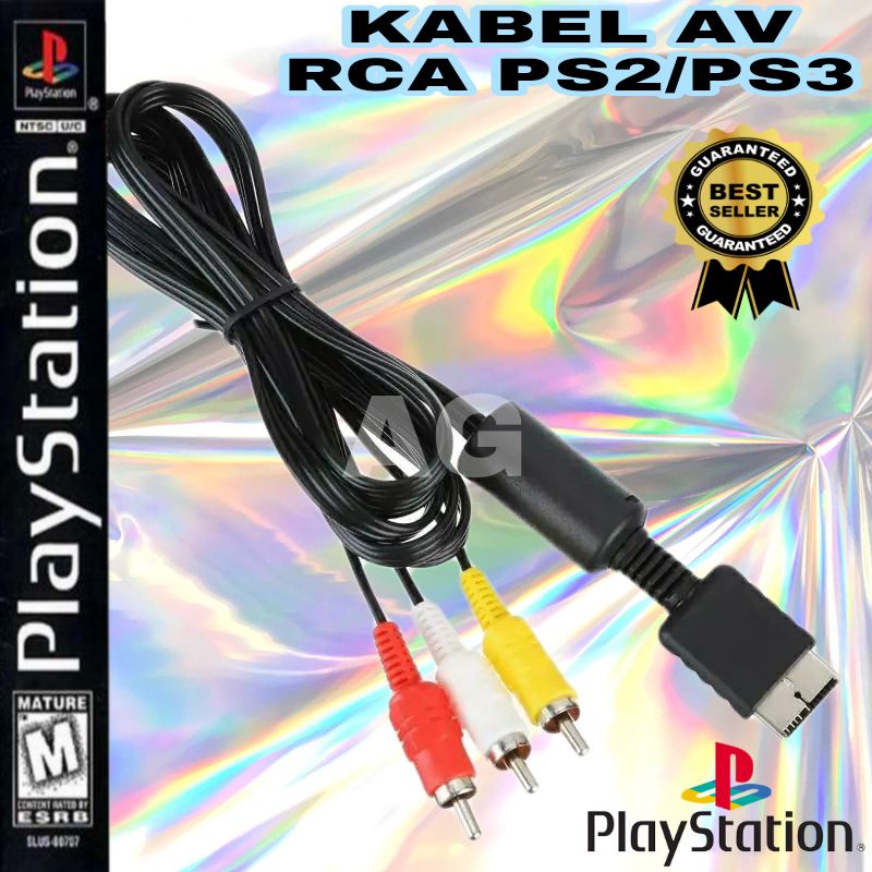 KABEL AV/RCA SEMI ORI UNTUK PS2/PS3