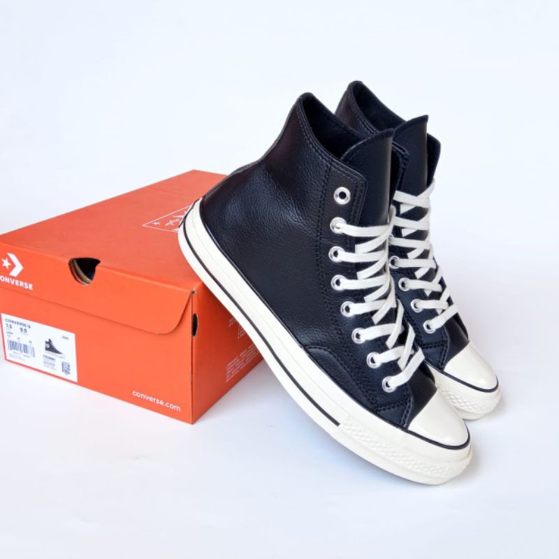 CONVERSE 70s HI LEATHER BLACK WHITE