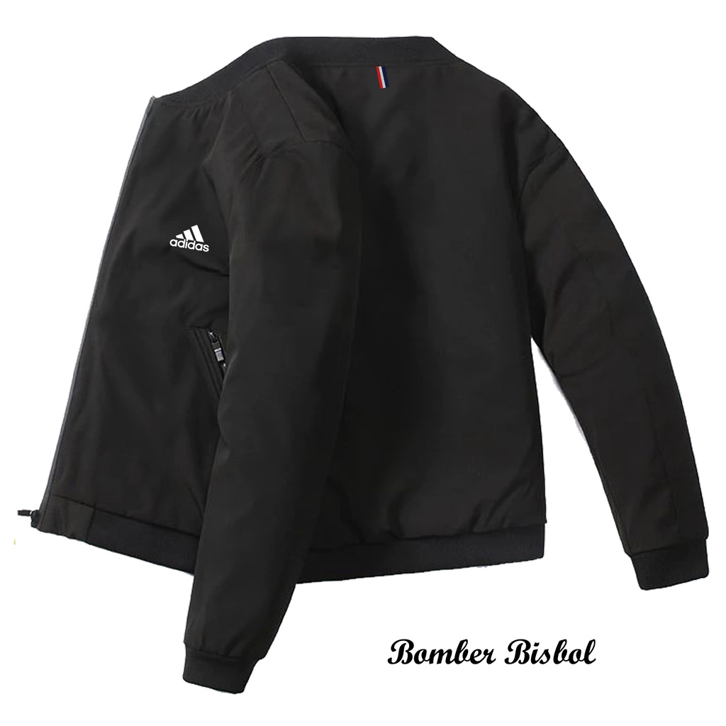 Jaket Bisbol Varsity Logo Adidas Terbaru / Jaket Bomber Bisbol Tebal Pria / Jaket Parasut Waterproof