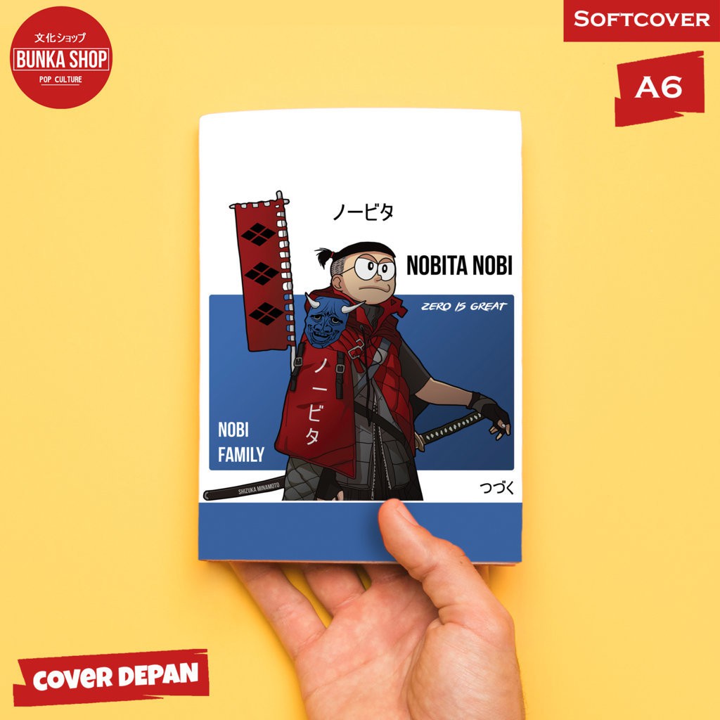

Pocket Note Anime Doraemon Nobita Nobi Softcover A6 Buku Tulis Catatan Murah
