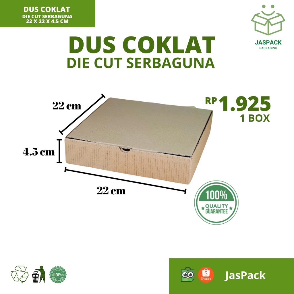

Dus Die Cut Serbaguna Karton Box Packaging 22x22x4.5 cm