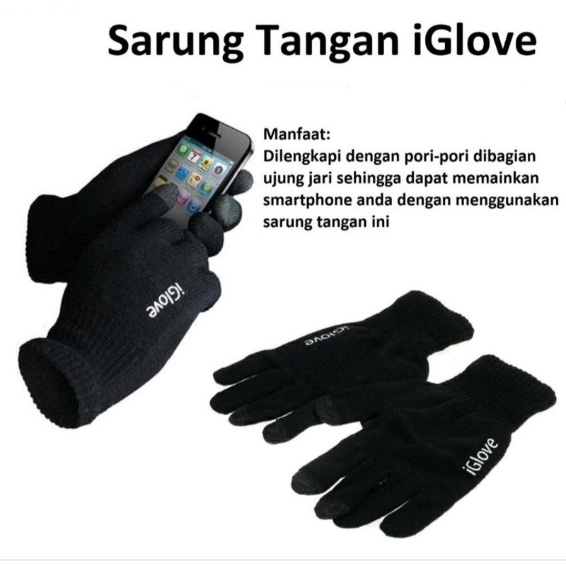 SARUNG TANGAN I GLOVE DIJAMIN ORIGINAL TOUCHSCREEN HP ANDROID/IPHONE