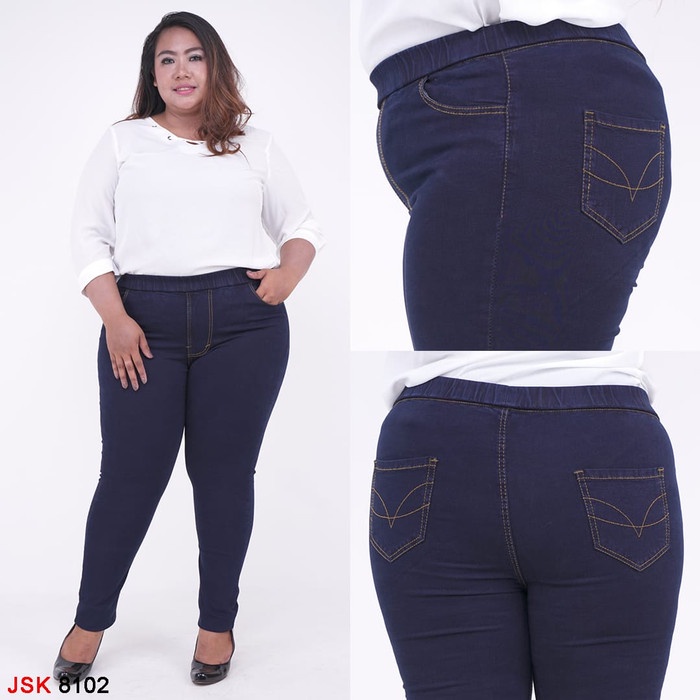 legging denim jeans jumbo premium untuk BB 40-80 kg