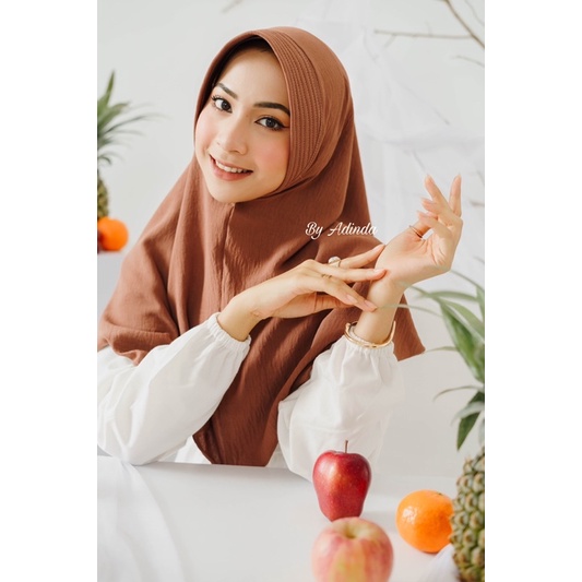 𝐁𝐘 𝐀𝐃𝐈𝐍𝐃𝐀 KHIMAR PET CRINKLE BERGO AIRFLOW HIJAB INSTANT KERUDUNG HAMIDAH JILBAB AIRFLOW