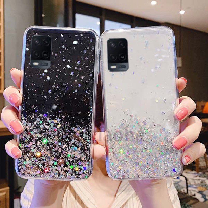 Oppo A16 A54 A55 5G 2021 Casing Soft Case Tpu Bahan Premium Glitter Glossy