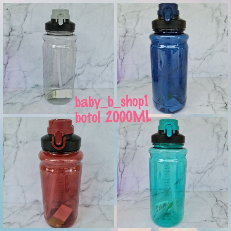 Botol Minum Jumbo 2liter ada takaran ML - Botol minum polos 2 liter 9226 / 7199