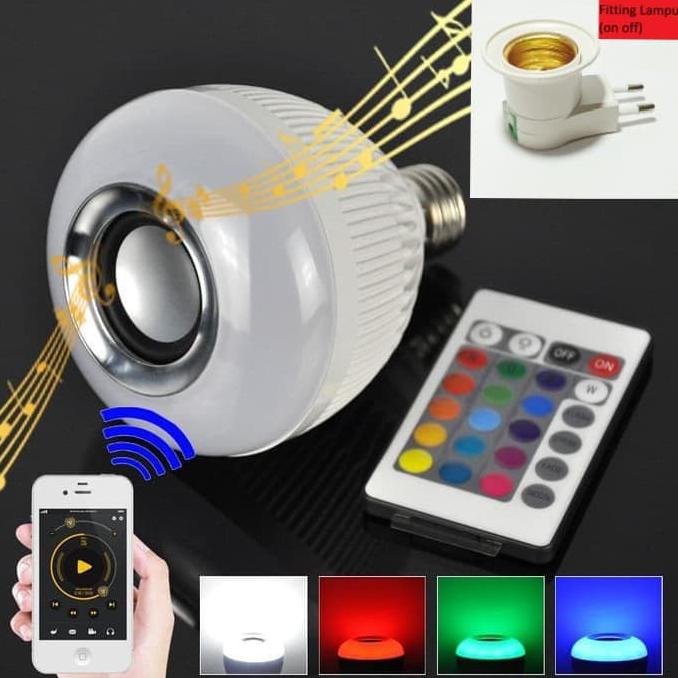 "HAR. 73379" LAMPU DISCO SPEAKER SERBAGUNA / BOHLAM SPEAKER MUSIK BLUETOOTH 2 IN 1 / LAMPU SPEAKER L