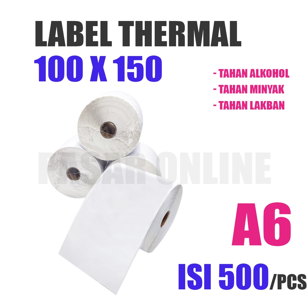 

Label Thermal Stiker A6 100x150 isi 500