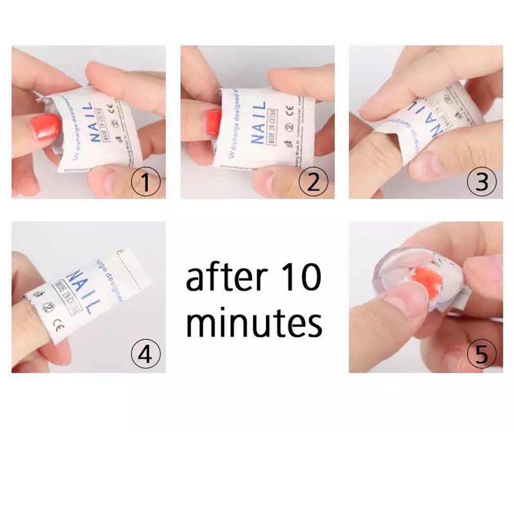 Murmerofficial (1PCS) UV Gel Nail Polish Remover &amp; Cleaner Wraps Foil Wipe Penghapus Kutek Gel R594