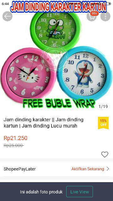 Jam Dinding Karakter || Jam Dinding Kartun | Jam Dinding Lucu Murah