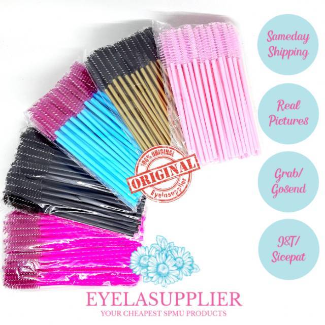 50 pcs mascara wand  sisir bulu mata disposal