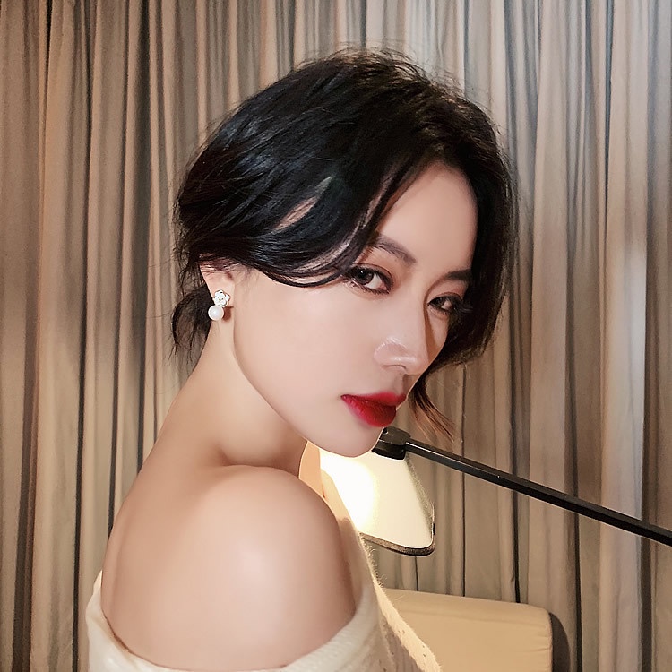 Korea anting-anting wanita bermutu tinggi kelopak mutiara anting-anting anting-anting sederhana dan