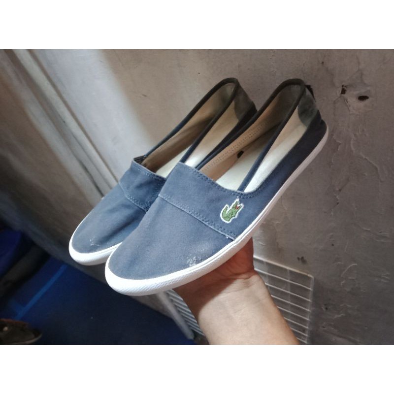 Sepatu Bekas/ Second Lacoste Slip On Canvas (Size 40)