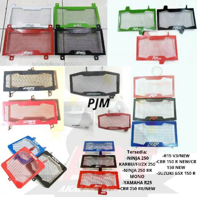 Cover Tutup Radiator Jaring Ready Motor R15 v3 Cbr150r Cb150r Gsx Ninja250 R25 Cbr250r