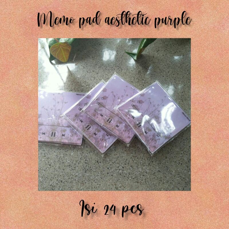 

Memo pad aesthetic purple