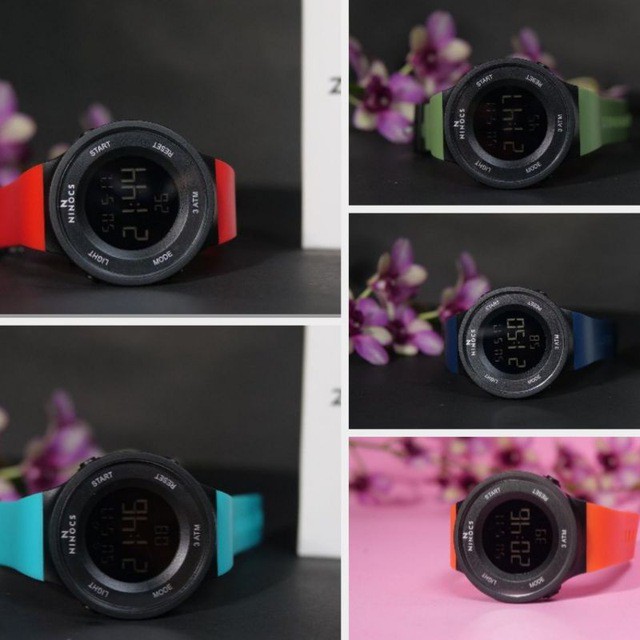 (100% Original) Jam Tangan Sporty Pria Wanita - Ninocs Digital - Water Resist - Garansi 1 Tahun