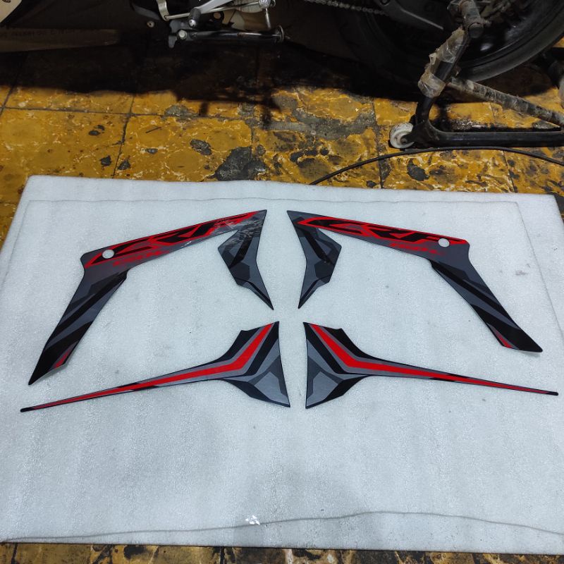 stiker stripping striping decal graphic Honda CRF150 CRF150L CRF 150 L hitam jok merah 2019 2020 202