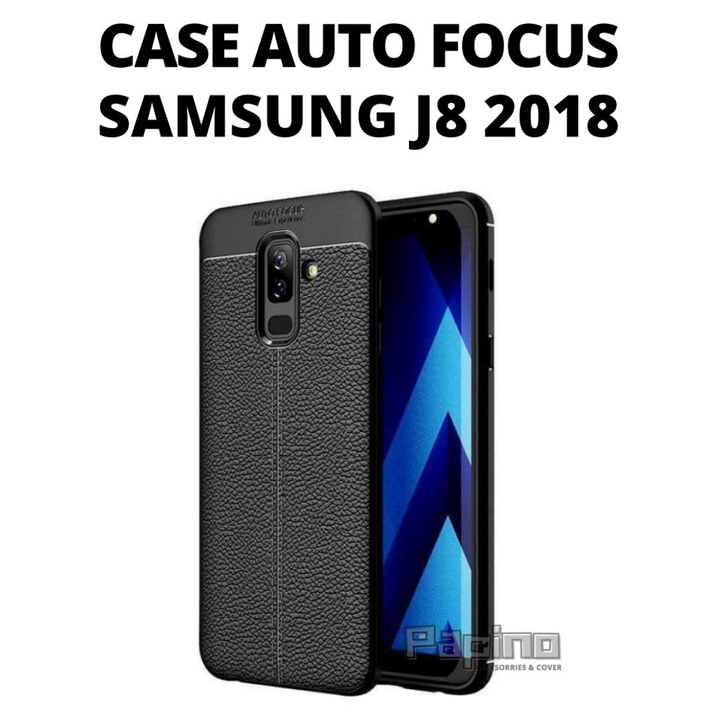 CASE SAMSUNG J8 2018 - SLIM LEATHER CASE AUTOFOCUS SAMSUNG J8 2018 HITAM CASE AUTO FOCUS SAMSUNG J8 