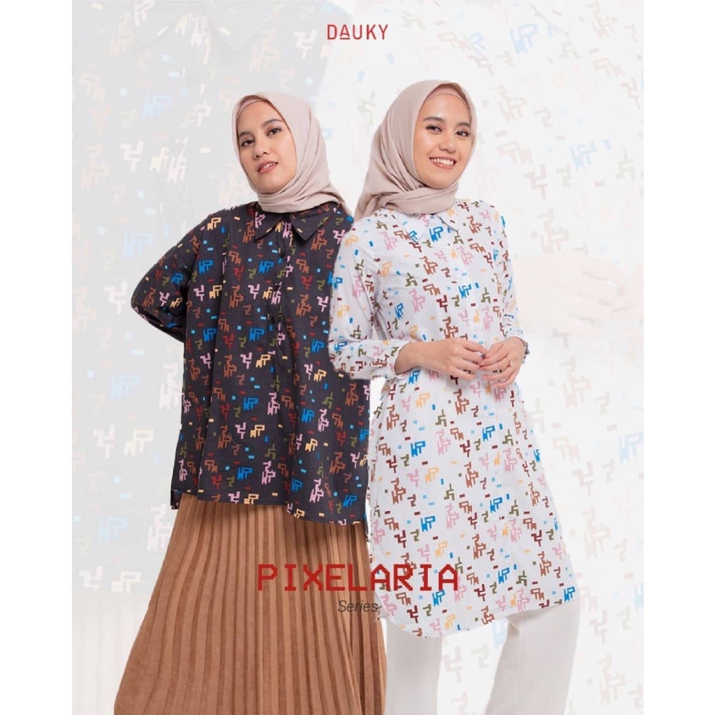 M Tunic Oversize Pixelaria / Tunic Oversize Dauky / Tunic Motif Dauky / Tunic Oversize / Atasan Over