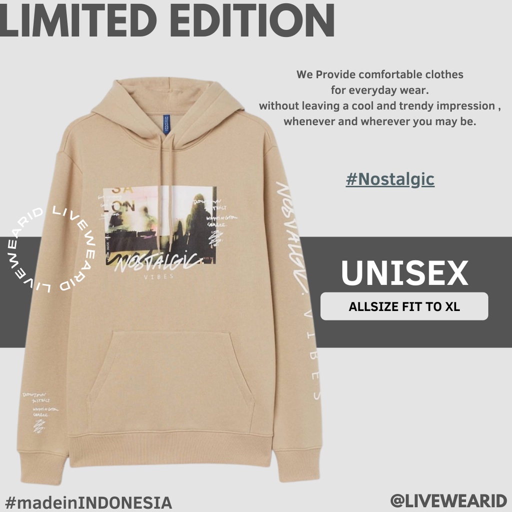 HOODIE H&M NOSTALGIC cream hoodie nostalgic vibes HnM Hoodie h&m cream