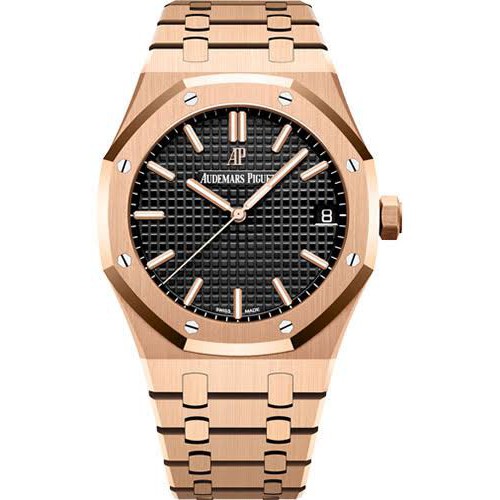 NEW IMPORT AP- ROYAL OAK ROSE BLACK 15400 JF 1:1 HIGHEST GRADE SWISS ETA