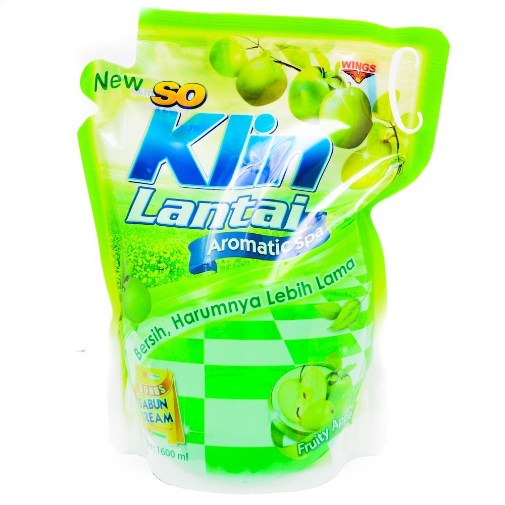  So  Klin  Pembersih Lantai  Fruity Apple Hijau Muda Pouch 