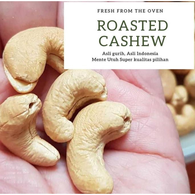 

Snack Healthy Pleasure Indonesia Roasted Cashew Plain 1kg Best Seller