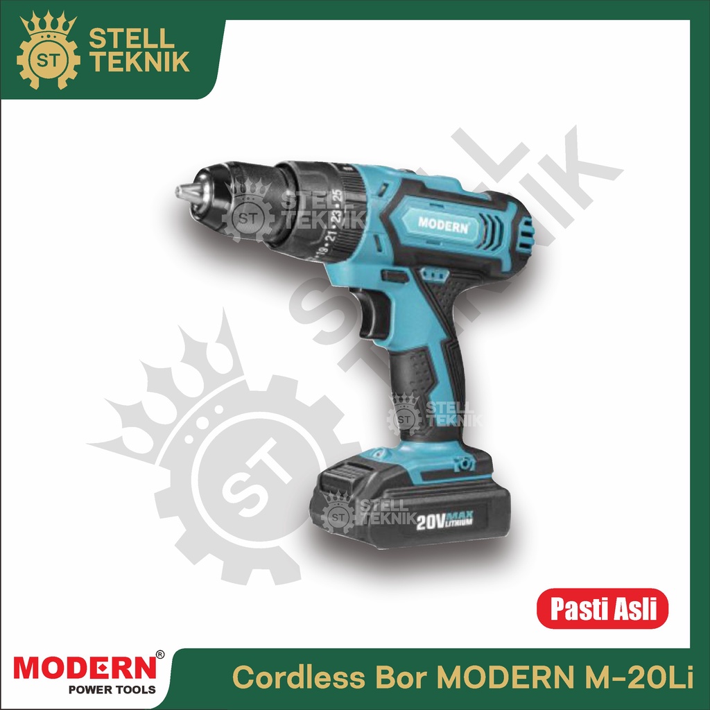 Mesin Bor Baterai Cordless Bor MODERN M-20Li Mesin Bor Tangan MODERN M-20Li