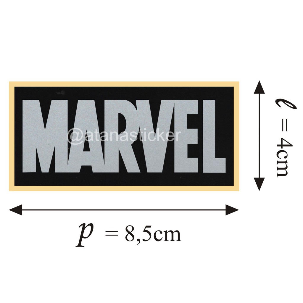 Sticker Cutting Logotype Marvel 8,5x4cm