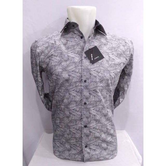 Kemeja Alisan Printing Versace Slimfit Lengan Panjang