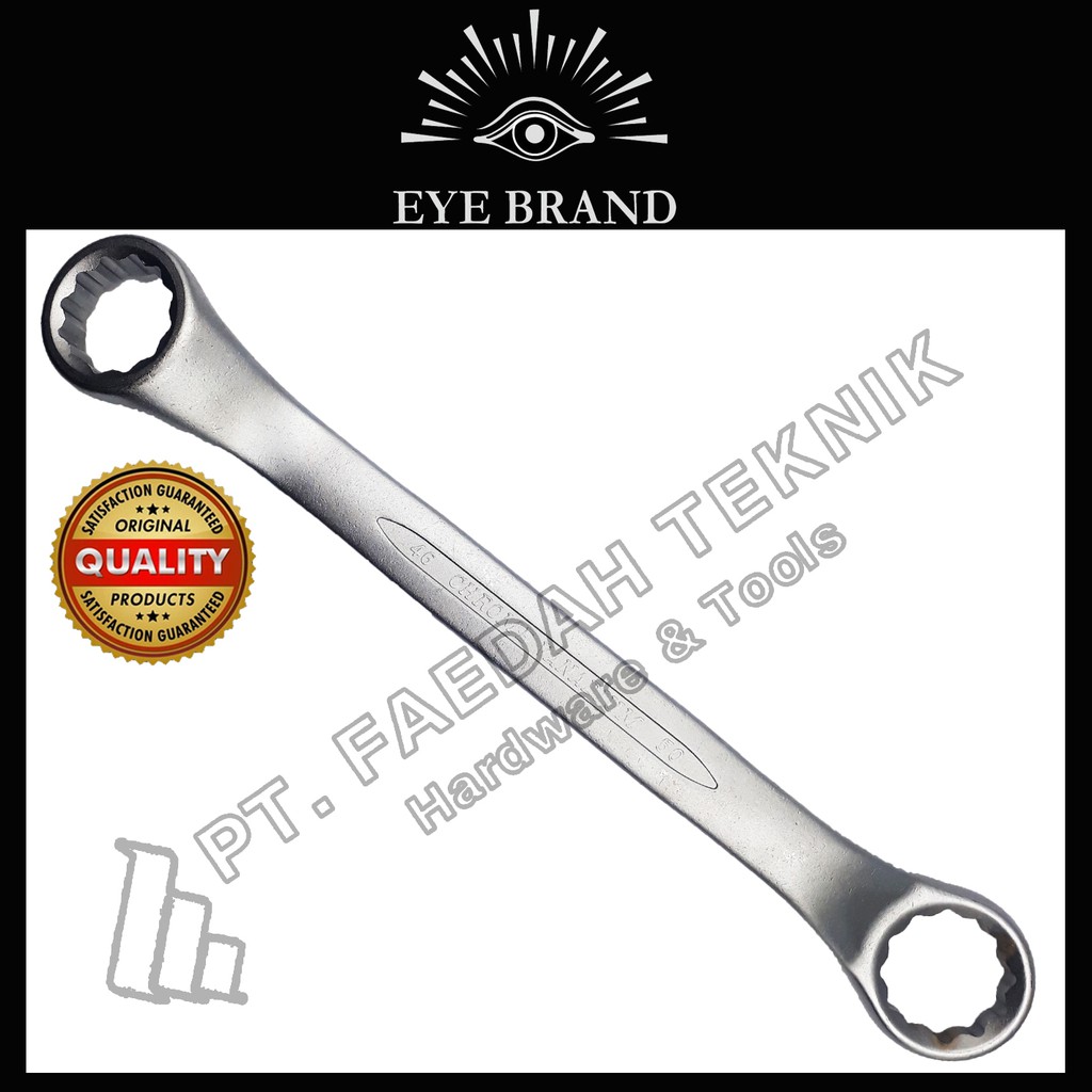 Kunci Ring / Offset Ring Wrench Chrome Vanadium 46 x 50 Eye Brand