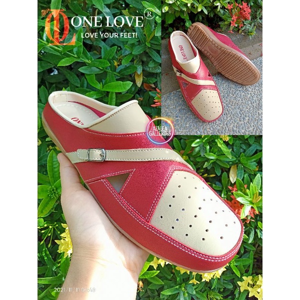 SEPATU FLAT TUTONG MOCCA ONELOVE , TUTONG MOCCA GESPER ONE LOVE, SEPATU SANDAL WANITA ONE LOVE SEPAT