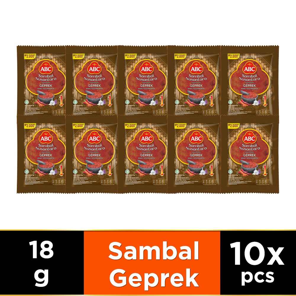 

ABC Sambal Nusantara Geprek 10 x 18 g