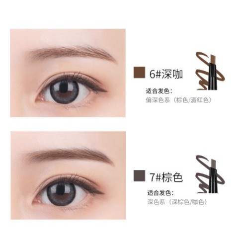 BISA COD Lameila Pensil Alis 7 Warna Eyebrow 2in1 Double Head Dawing Waterproff/Eyebrow Remaja/Eyebrow Murah