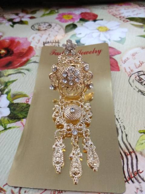 Aksesoris Cincin Jilbab /Ring Bros Hijab / Peniti Kait Model Cincin Kerudung Motif Etnik