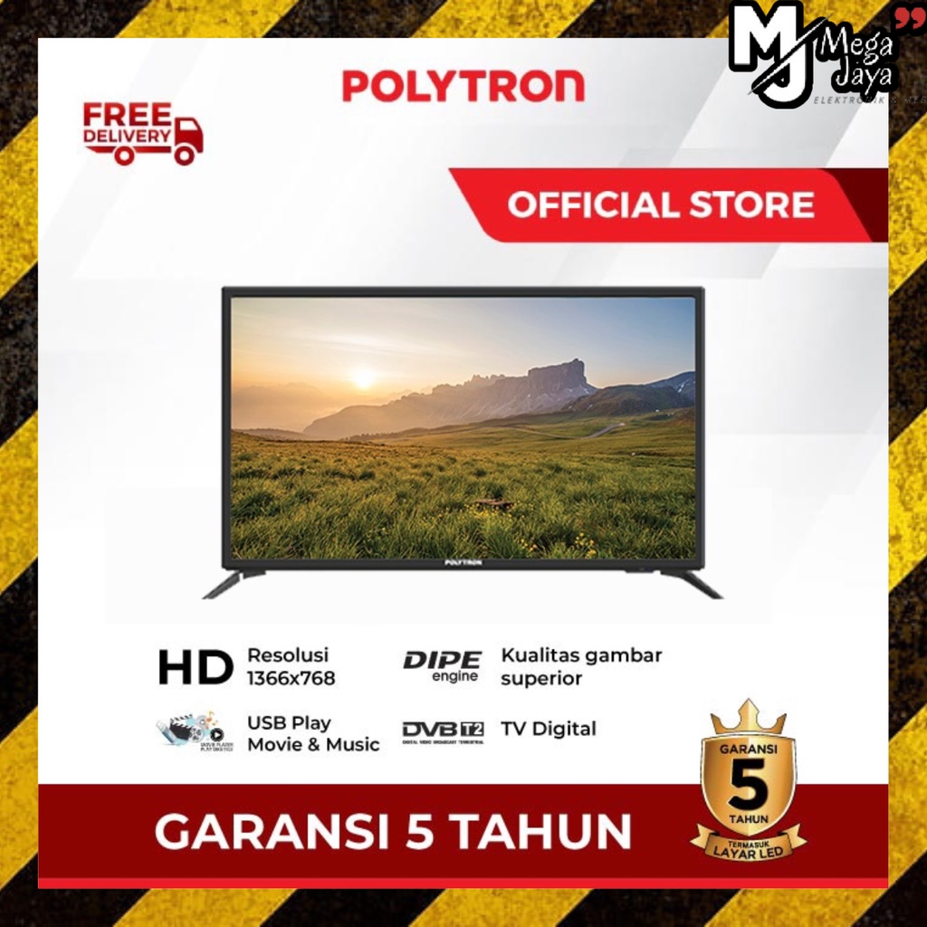 Jual TV LED POLYTRON 24 INCH PLD-24V1853 / POLYTRON 24V1853 / DIGITAL